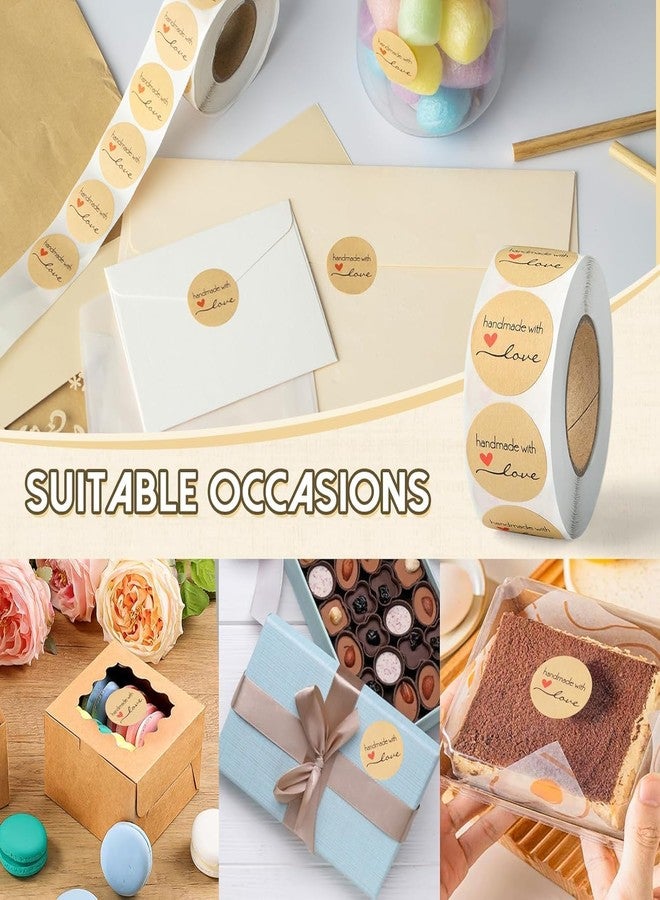 ماياترا ملصقات ماياترا المصنوعة يدوياً بحب، 500 قطعة - ملصقات ذاتية اللصق للمخابز والهدايا والتغليف والأعمال التجارية (عبوة من 3 قطع) - Image 3